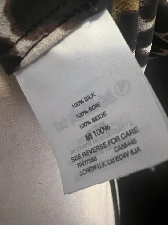 J. Crew 100% Silk Leopard Print Cap Sleeve Blouse - Picture 3 of 3